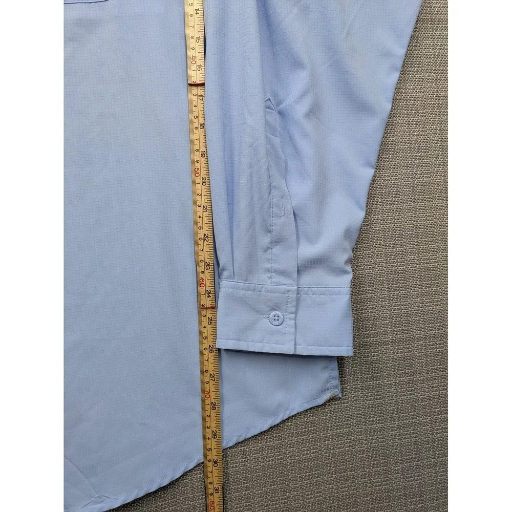 Columbia PFG Tamiami Shirt Mens 4XL Blue Long Sleeve Vented Fishing Button Up